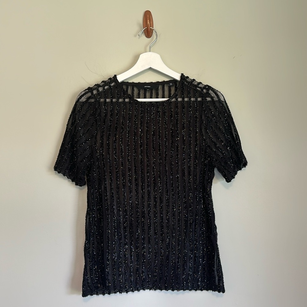 Black sparkly/tinsel t-shirt